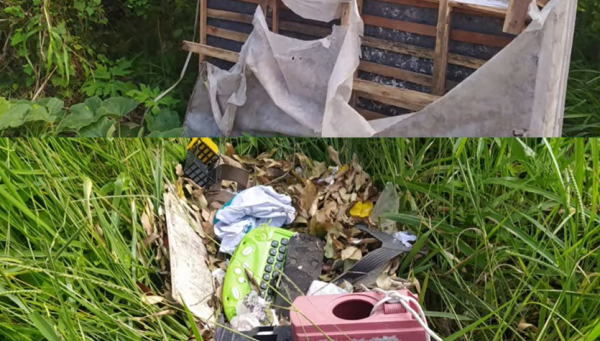 Cama, brinquedos e chinelo: Lixo é descartado em área do bairro Boa Vista em Araxá
