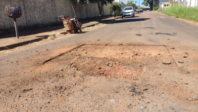 Operação tapa-buracos alcança o bairro Guilhermina Vieira Chaer, em Araxá