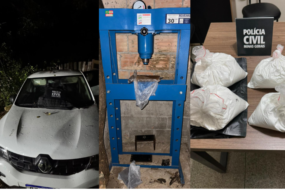 Polícia Civil desmonta laboratório do tráfico em Araxá e apreende mais de 4 kg de cocaína e pedra de crack