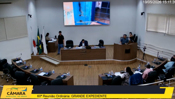 Câmara aprova projetos sobre saúde, turismo, segurança e assistência social em reunião em Araxá