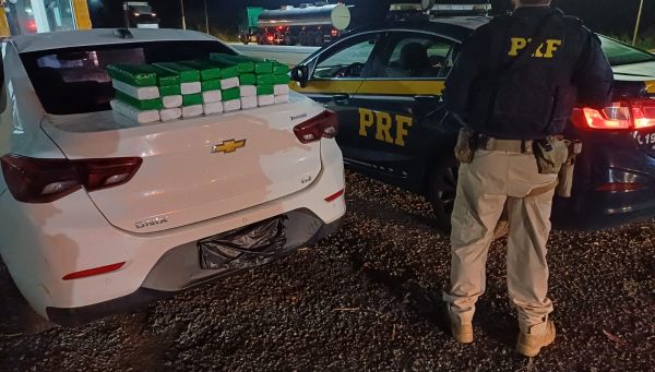 PRF apreende cerca de 30 quilos de maconha na BR-262 e prende homem por tráfico em Campos Altos