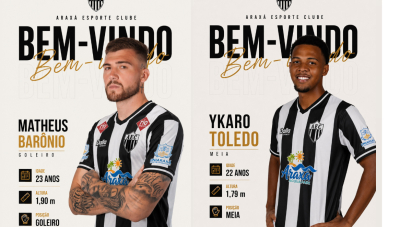 Araxá Esporte oficializa mais duas contratações para a Segunda Divisão
