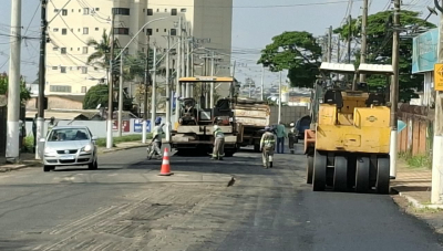 Obras na avenida Geraldo Porfírio Botelho avançam para etapa de recapeamento